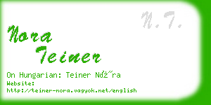 nora teiner business card